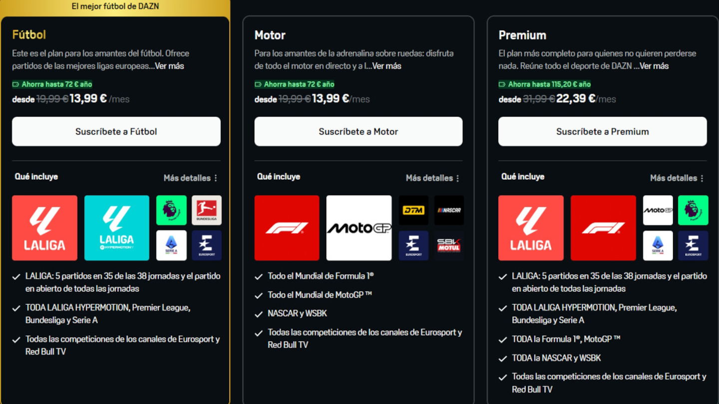 ¿Tienes menos de 30 años? Ahora puedes conseguir tu suscripción a DAZN con un 30% de descuento