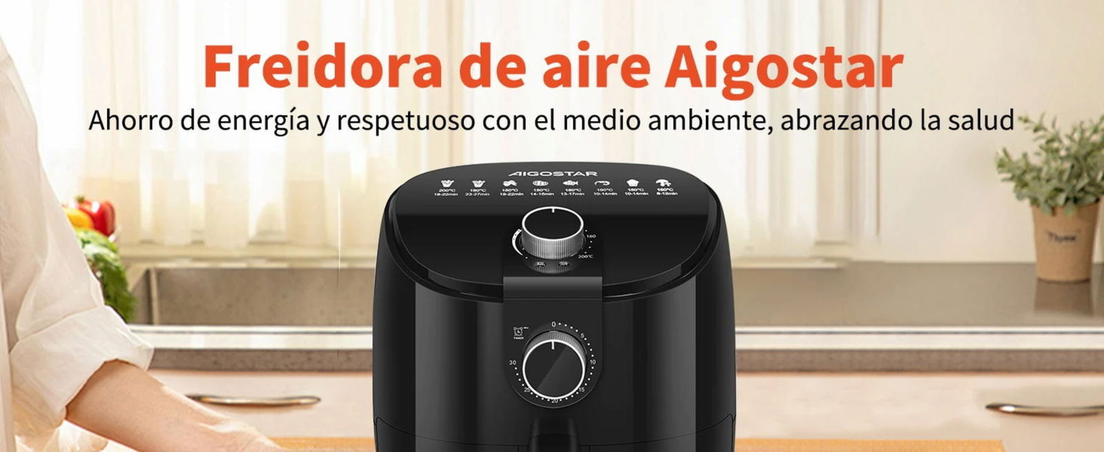 Esta freidora de aire de AIGOSTAR es una estupenda opción de compra