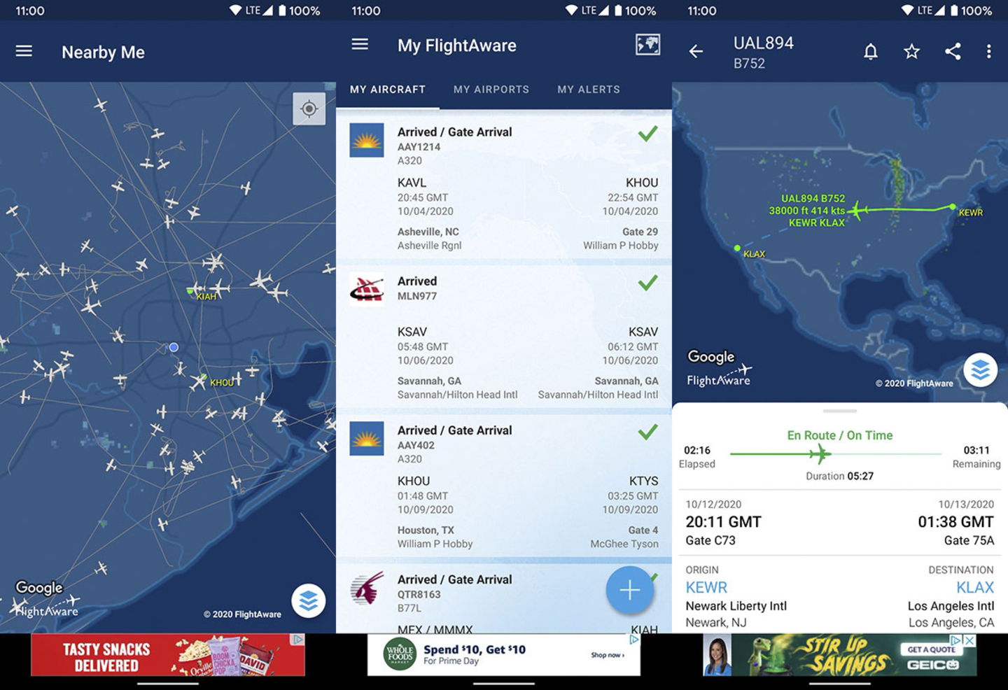 FlightAware seguimiento en tiempo real