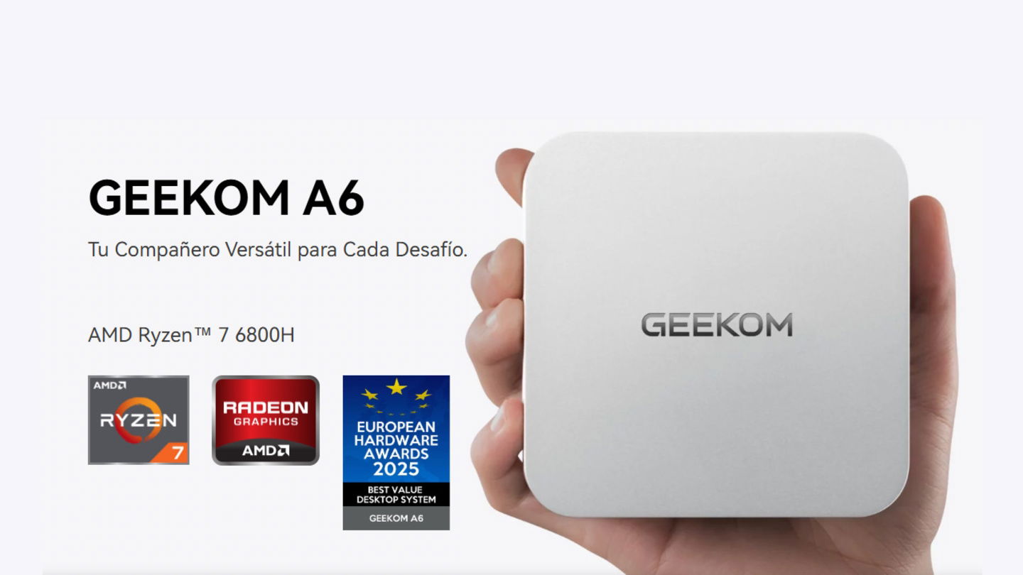 Mini PC GEEKOM A6: pequeño por fuera, bestia por dentro... ¡ahora con 200 euros de descuento, el precio más bajo del año!