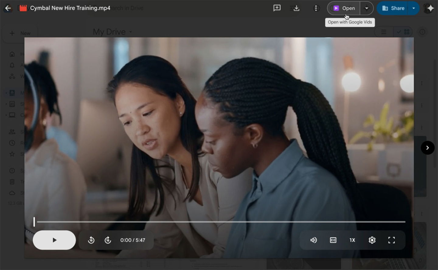 Google Vids en Google Drive