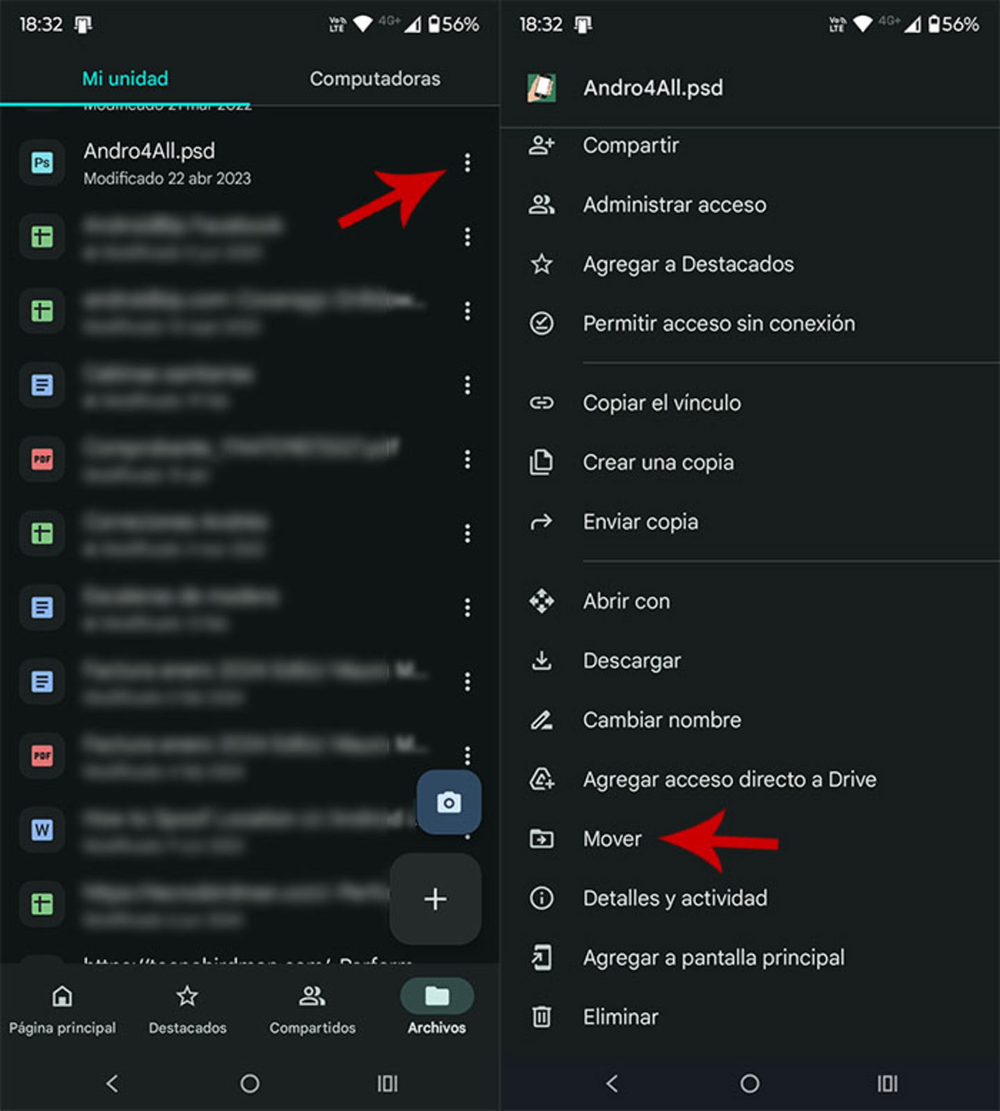 Organizar carpetas en Google Drive