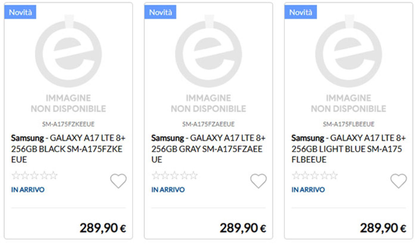 Precios de los Galaxy A17 4G y A17 5G en Europa