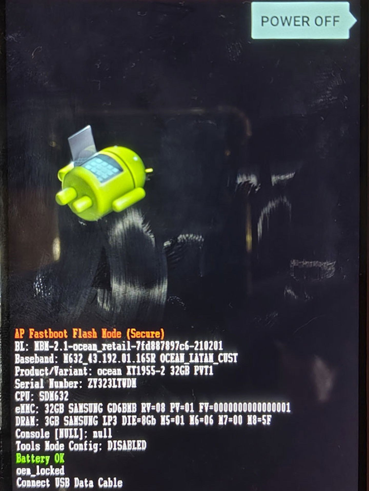 Salir del modo fastboot en Android