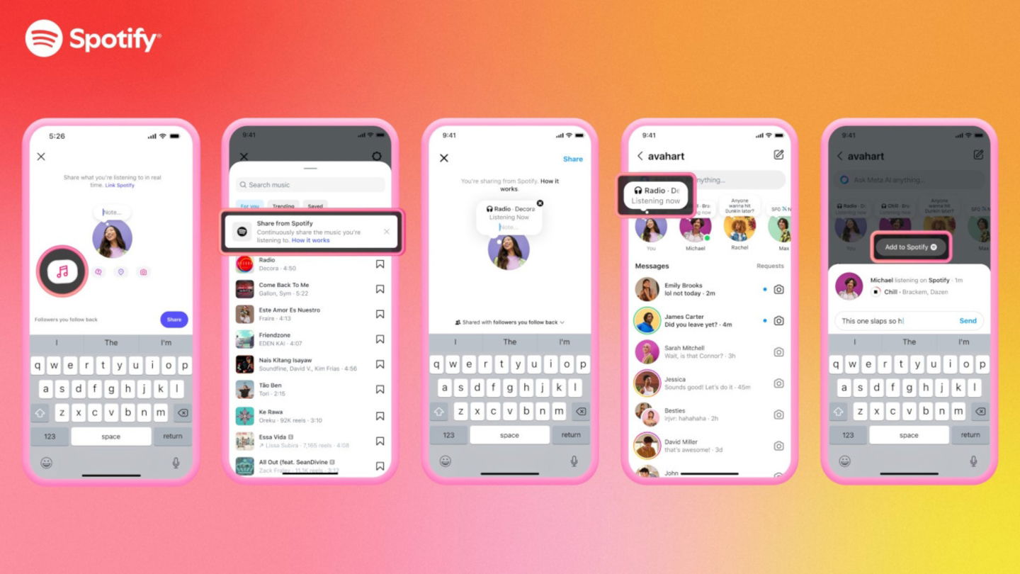Spotify lleva al siguiente nivel la experiencia de compartir en Instagram con estas dos nuevas integraciones