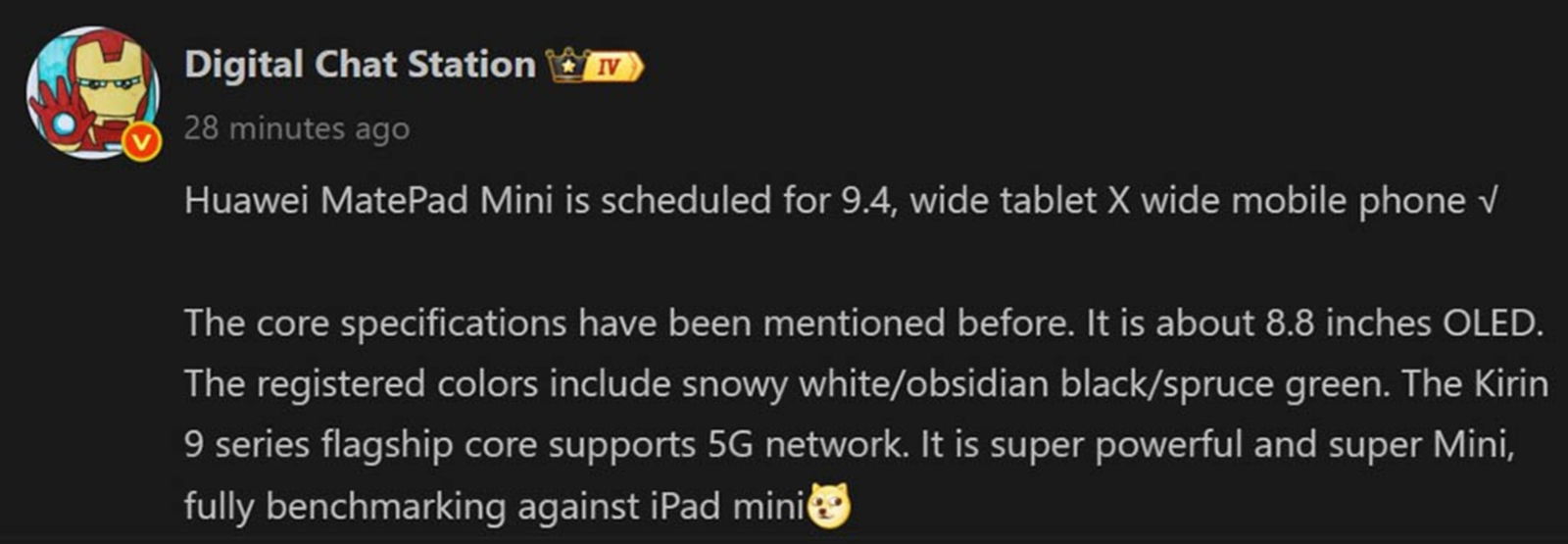HUAWEI lanzará una tablet rival del iPad Mini la semana que viene