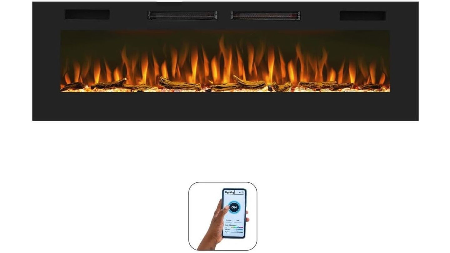 La chimenea que tu salón merece: 127 cm de llama WiFi y perfil ultra delgado por menos de 300 euros
