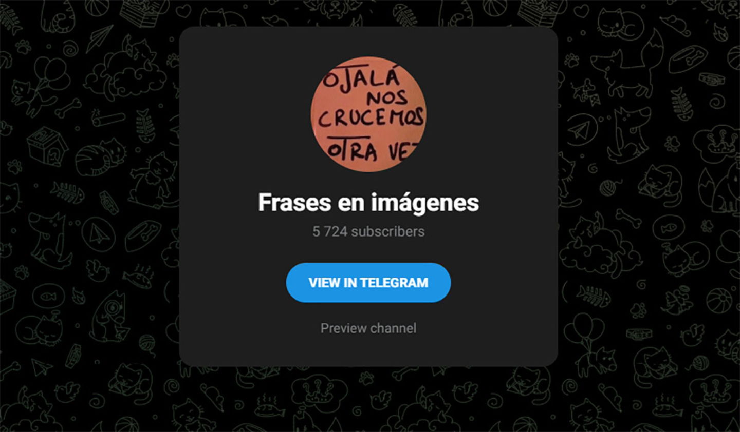 Frases en imágenes canal de Telegram