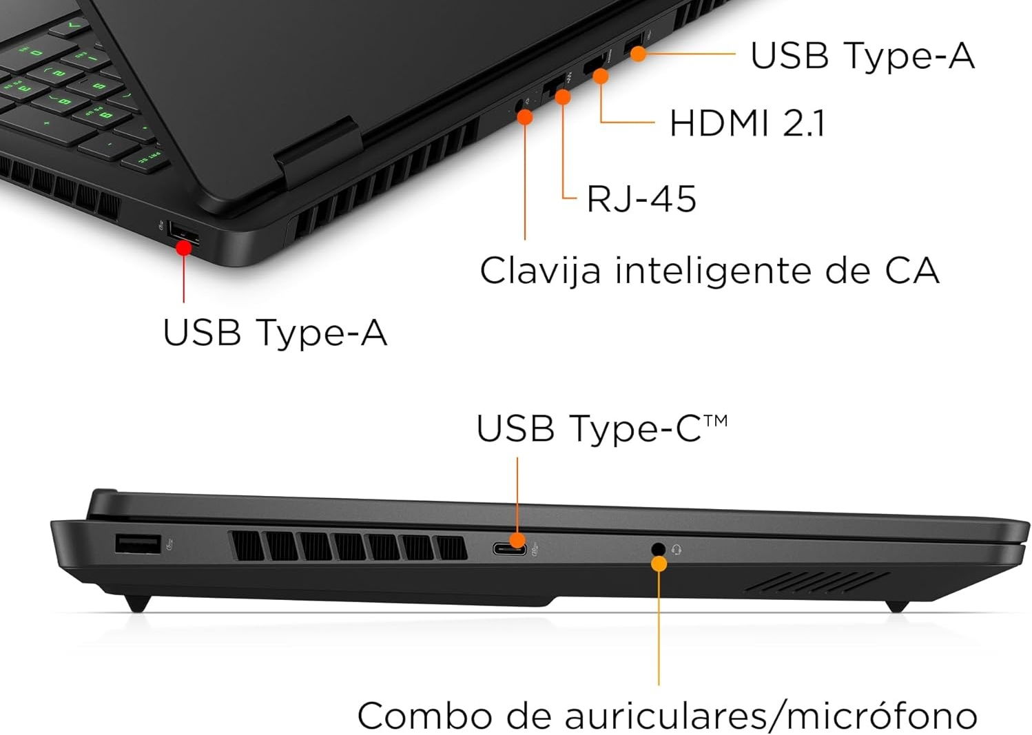 HP OMEN 16 puertos
