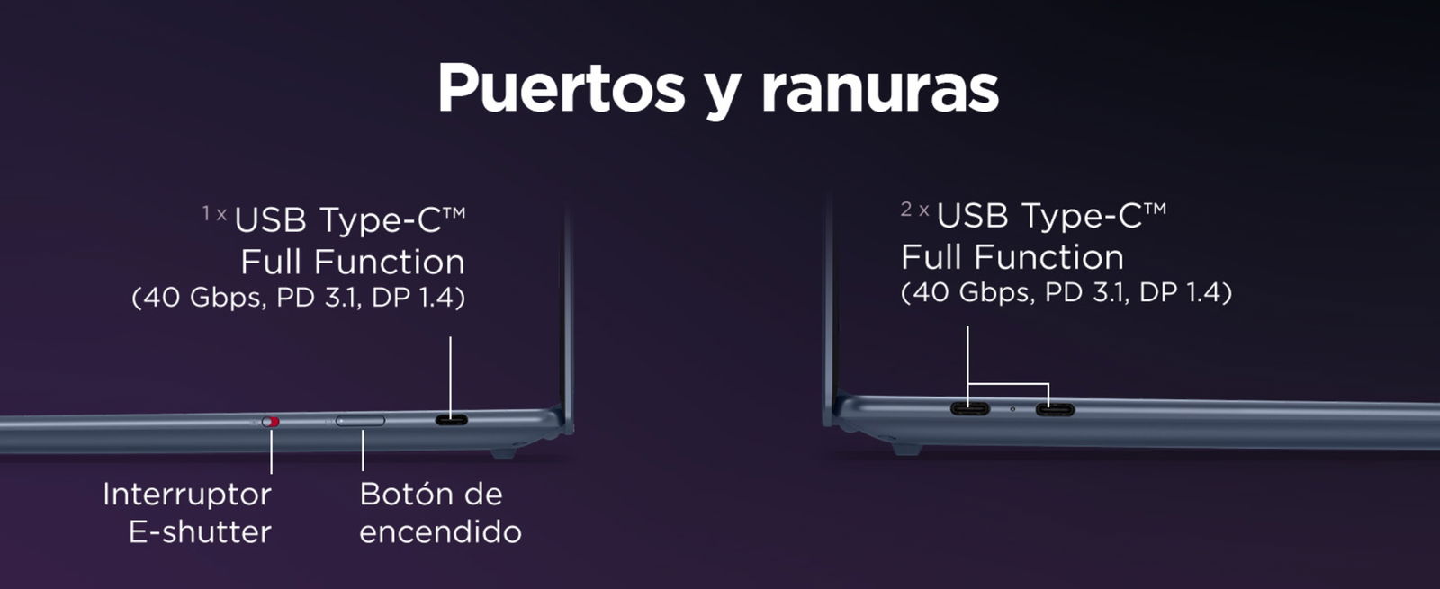 Lenovo Yoga Slim 7X puertos
