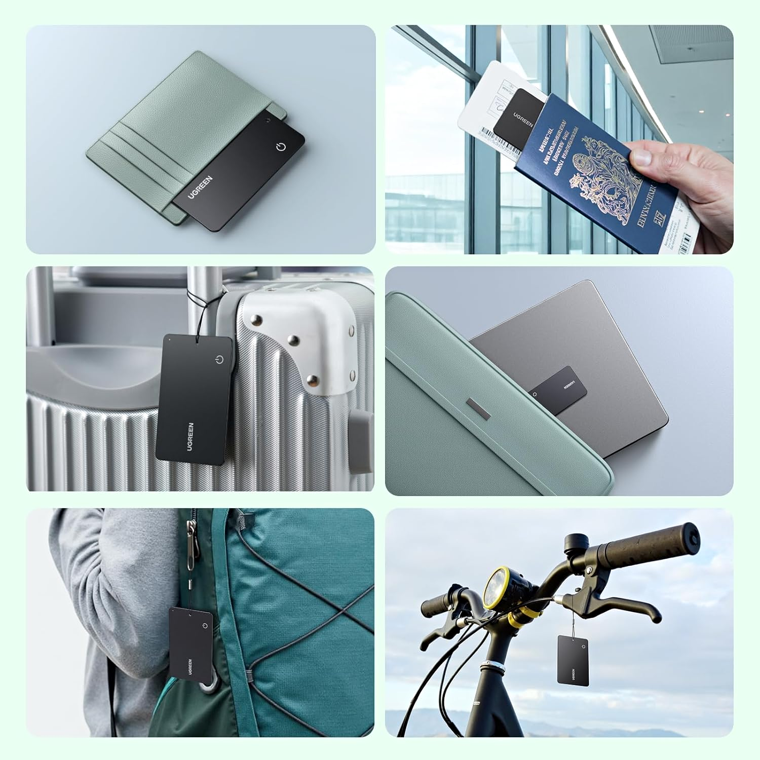 Lugares en los que puedes colocar el rastreador FineTrack Slim Smart G de Ugreen
