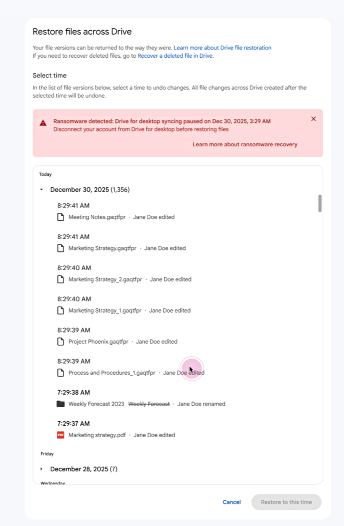 Ransomware Google Drive