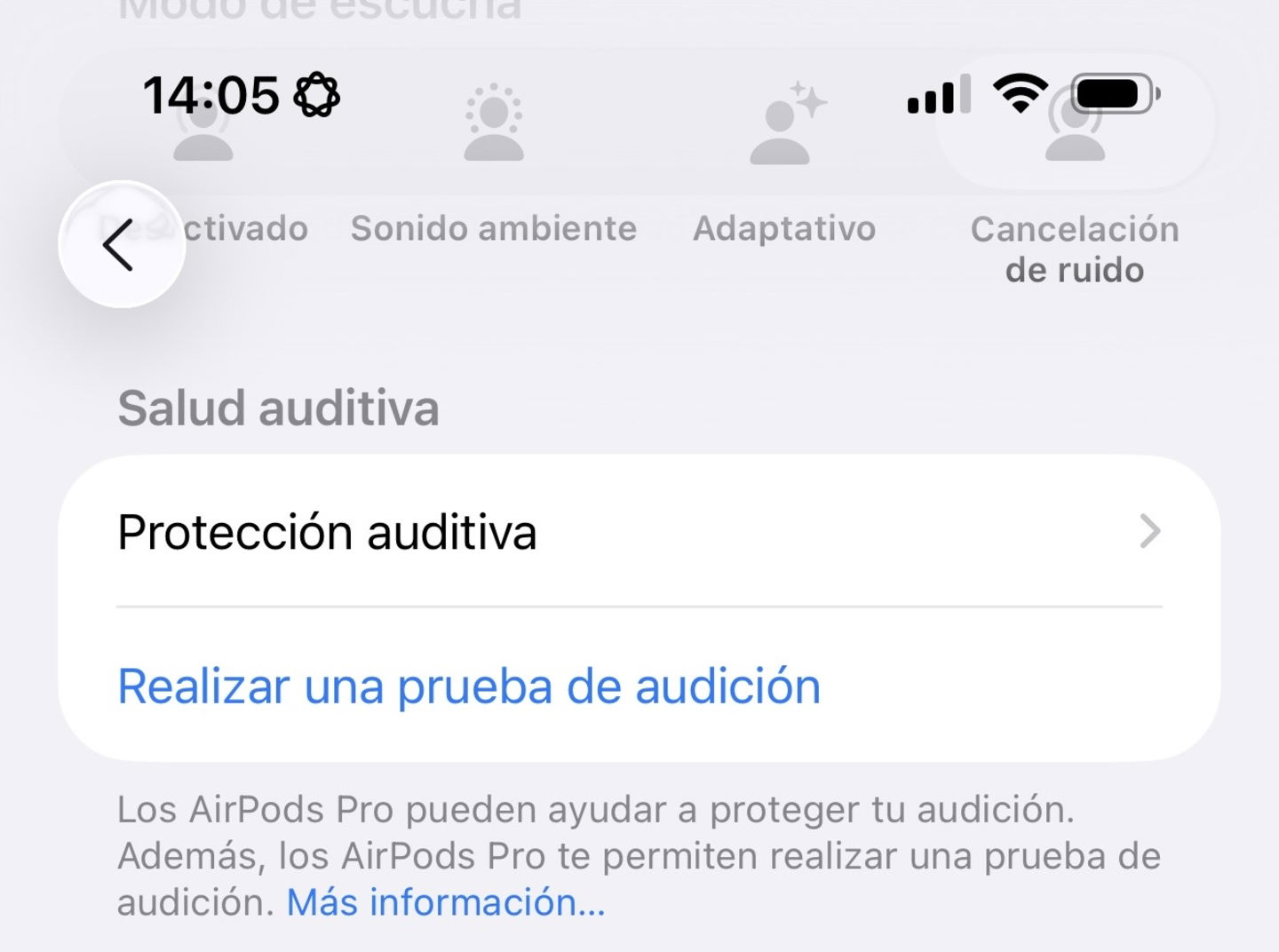 Salud auditiva AirPods Pro