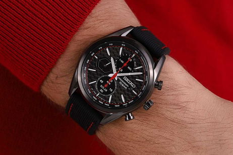 Zafiro, movimiento solar, cronógrafo, taquímetro y un descuento difícil de creer para este reloj Seiko