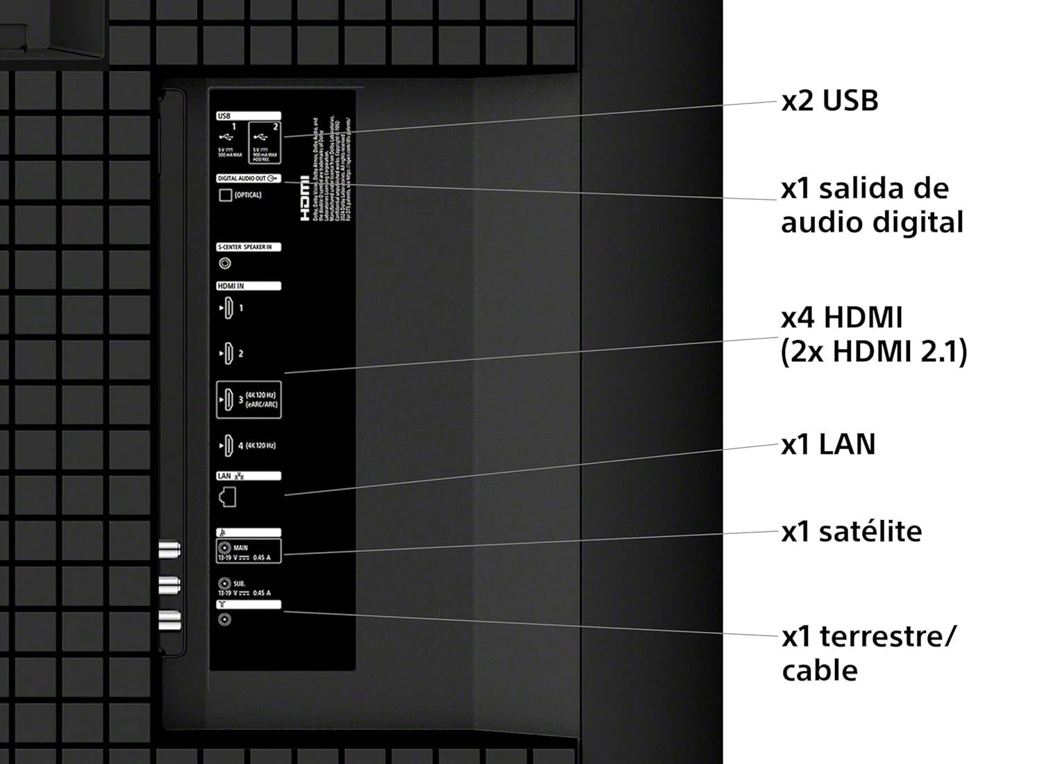 Sony BRAVIA 5 puertos