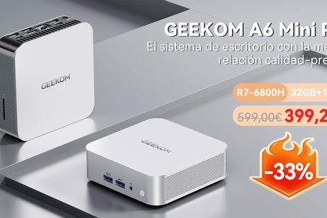 El GEEKOM A6 te da potencia de sobremesa en tamaño mini y a un precio ajustadísimo, ahora con un descuento de hasta el 33% El GEEKOM A6 te da potencia de sobremesa en tamaño mini y a un precio ajustadísimo, ahora con un descuento de hasta el 33%