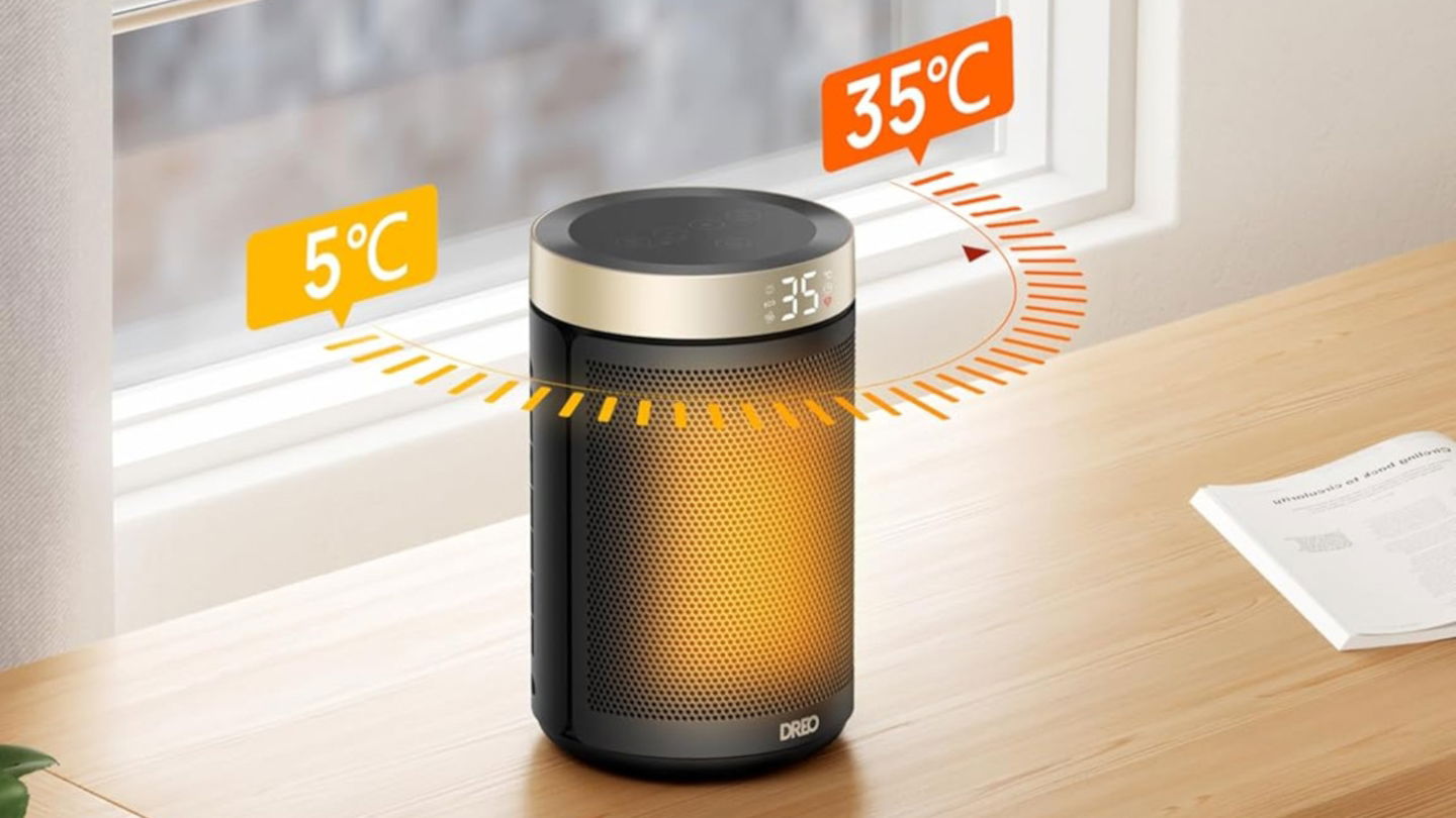 Este calefactor portátil de 50 euros lo tiene todo: temporizador 12h, termostato y modo Eco