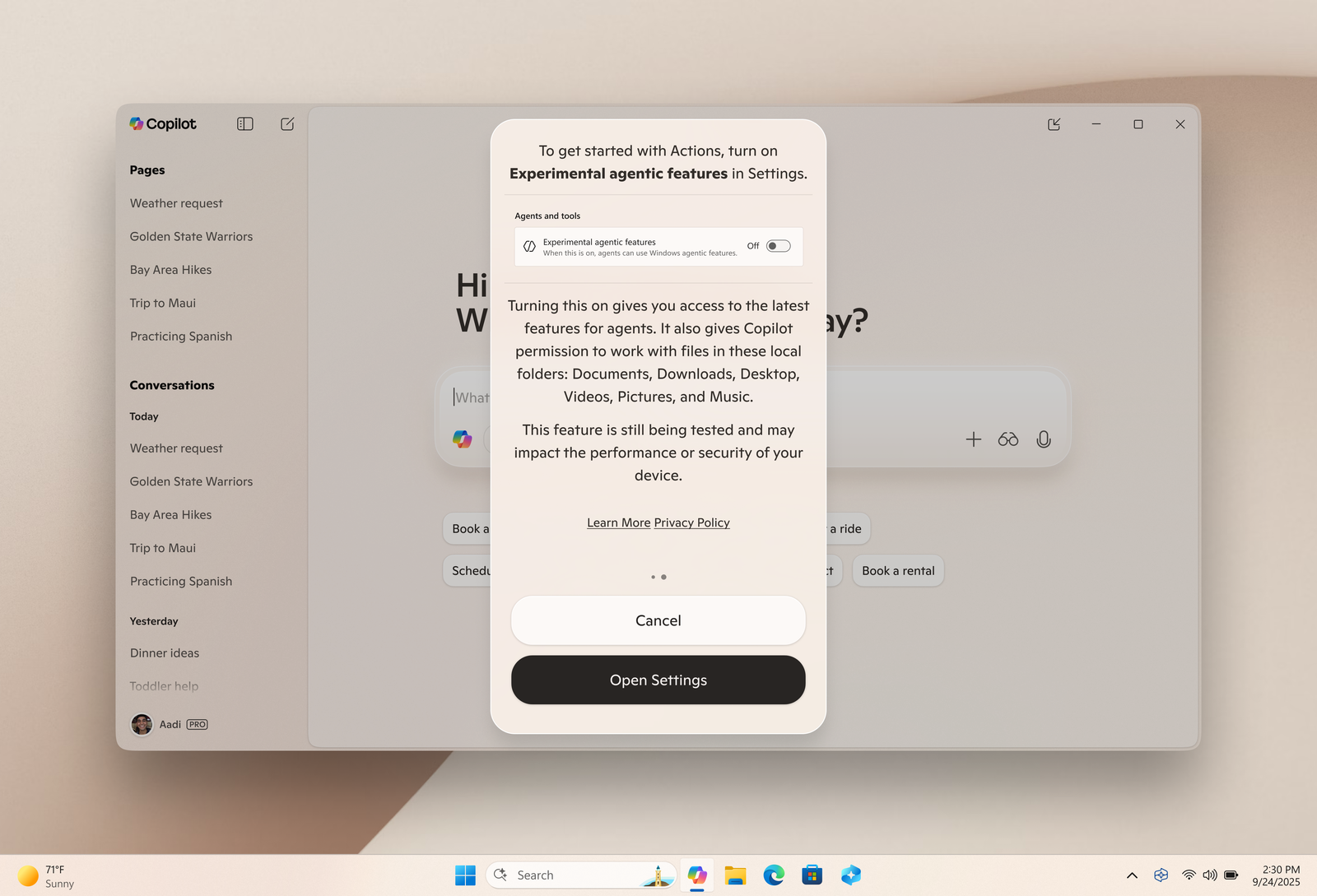 Copilot Actions llega a Windows 11: así funcionará la nueva IA que actúa directamente sobre tu PC