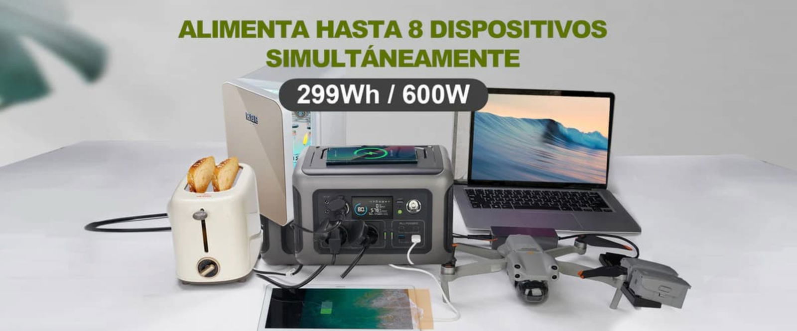 Este mini-generador eléctrico tiene capacidad de alimentar hasta casi 10 dispositivos a la vez