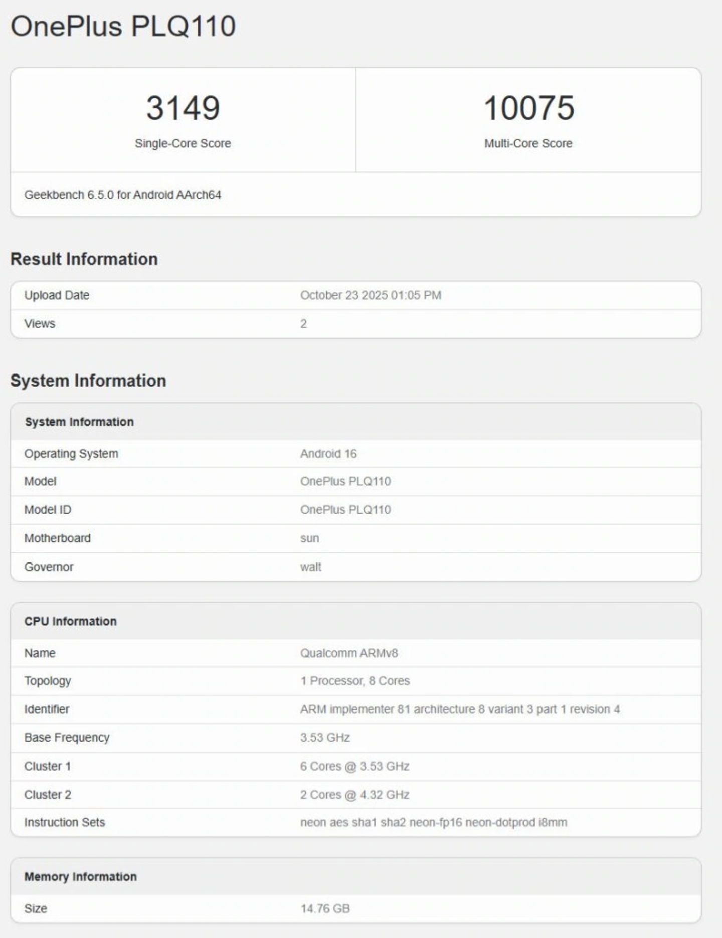 Más grande que la del OnePlus 15: el OnePlus Ace 6 vendrá con una batería de 7.800 mAh