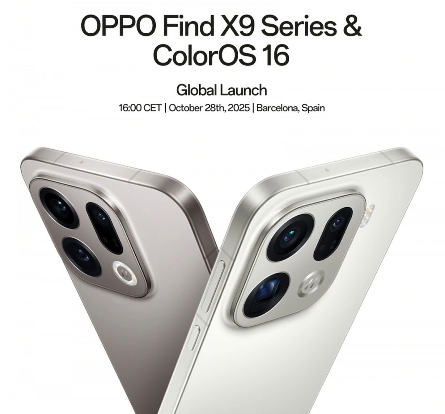 Los OPPO Find X9 y X9 Pro ya tienen fecha de lanzamiento global: 28 de octubre