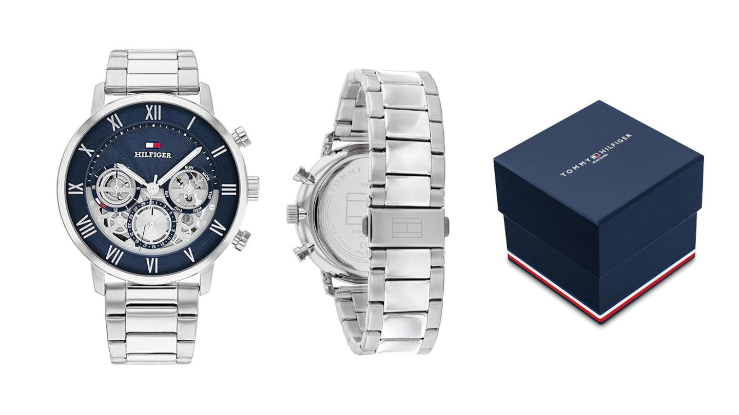 Este reloj Tommy Hilfiger, con correa metálica, cronógrafo y presencia, está ahora al precio perfecto, con un 40% de descuento