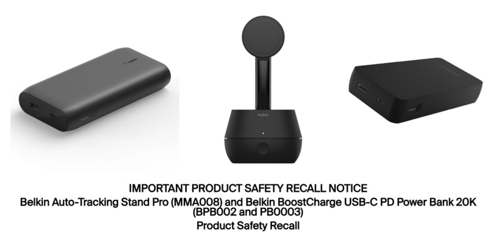 Productos de Belkin retirados