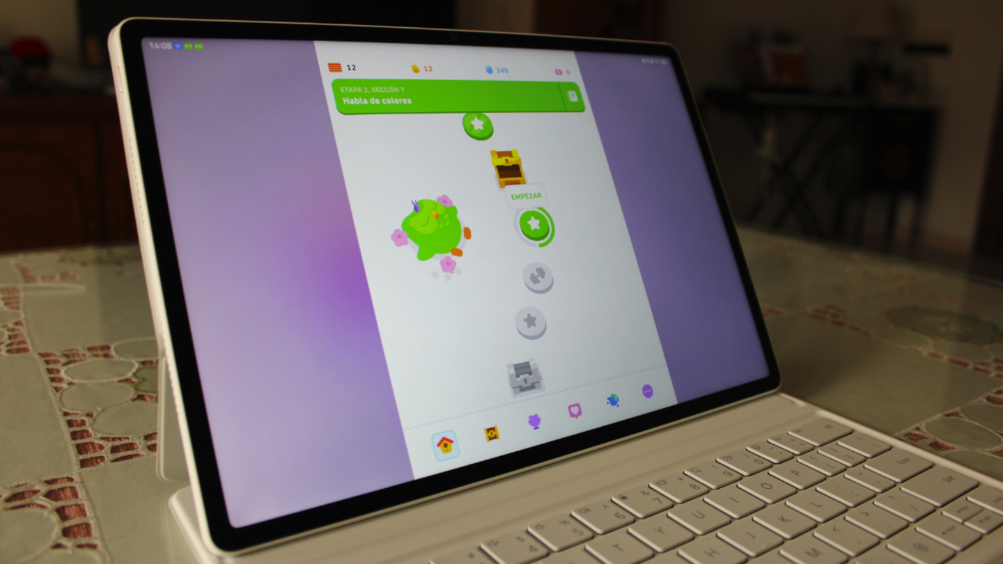 App de Duolingo en la HUAWEI MatePad 12X
