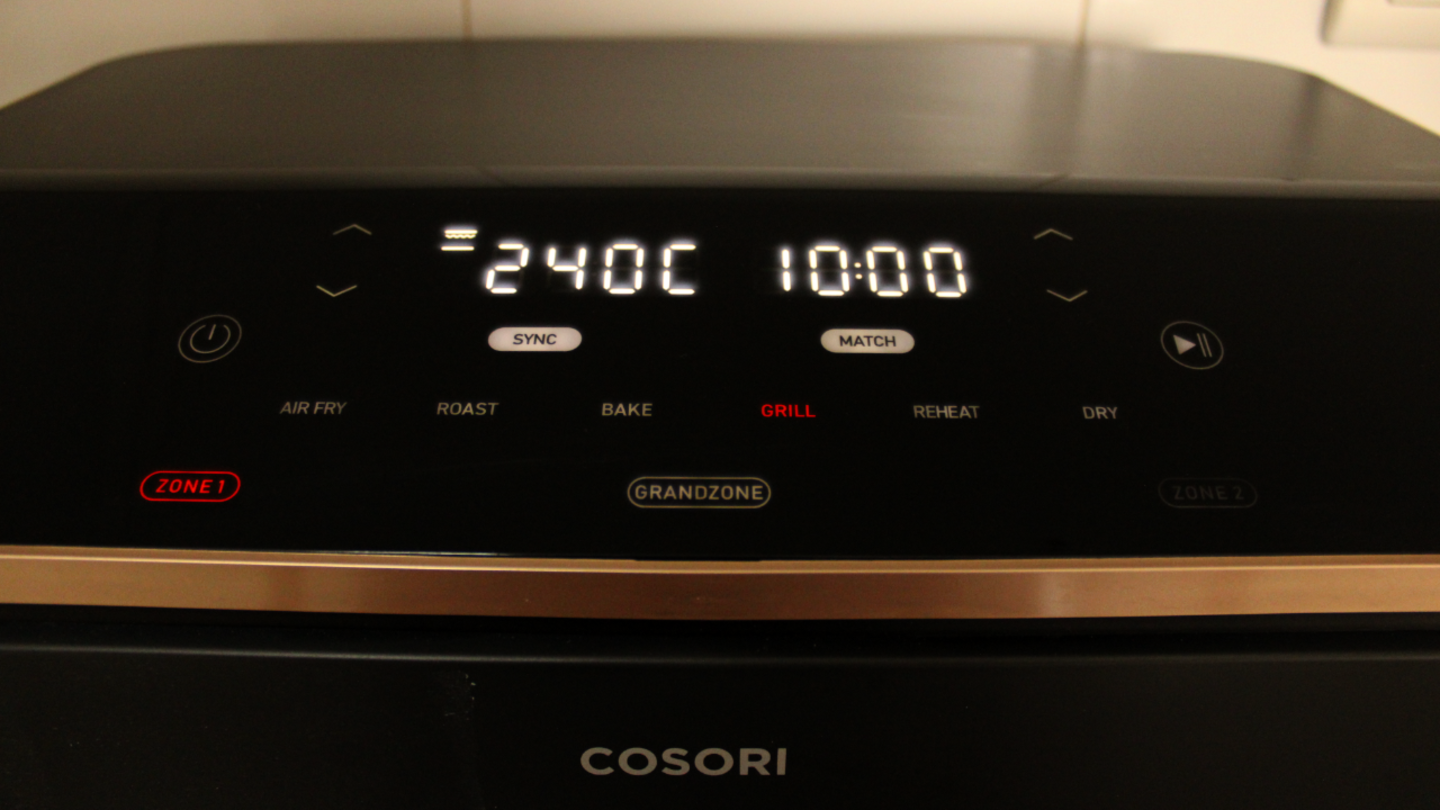 Control táctil de Cosori Dual Blaze Twinfry