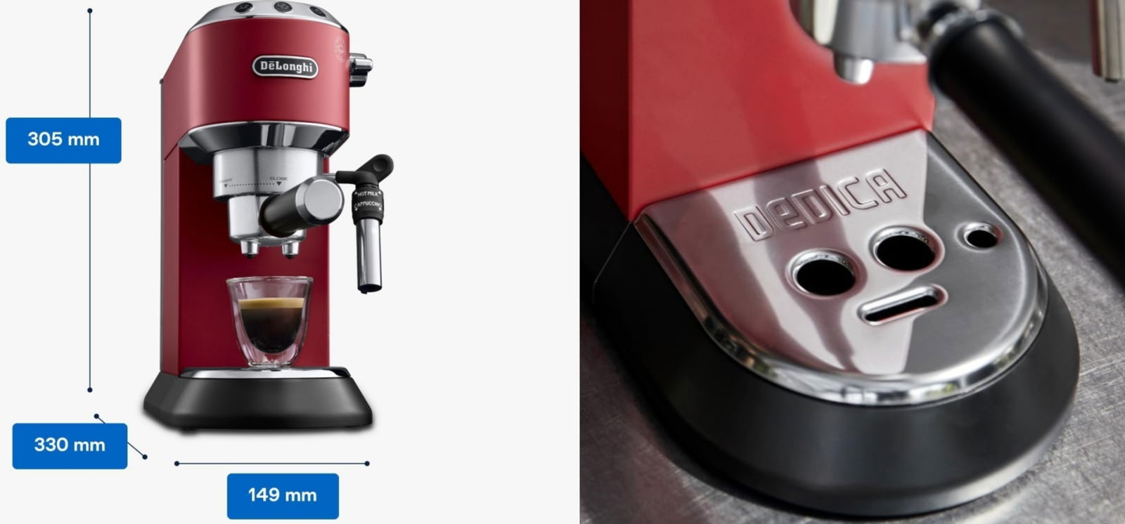 De'Longhi Dedica medidas