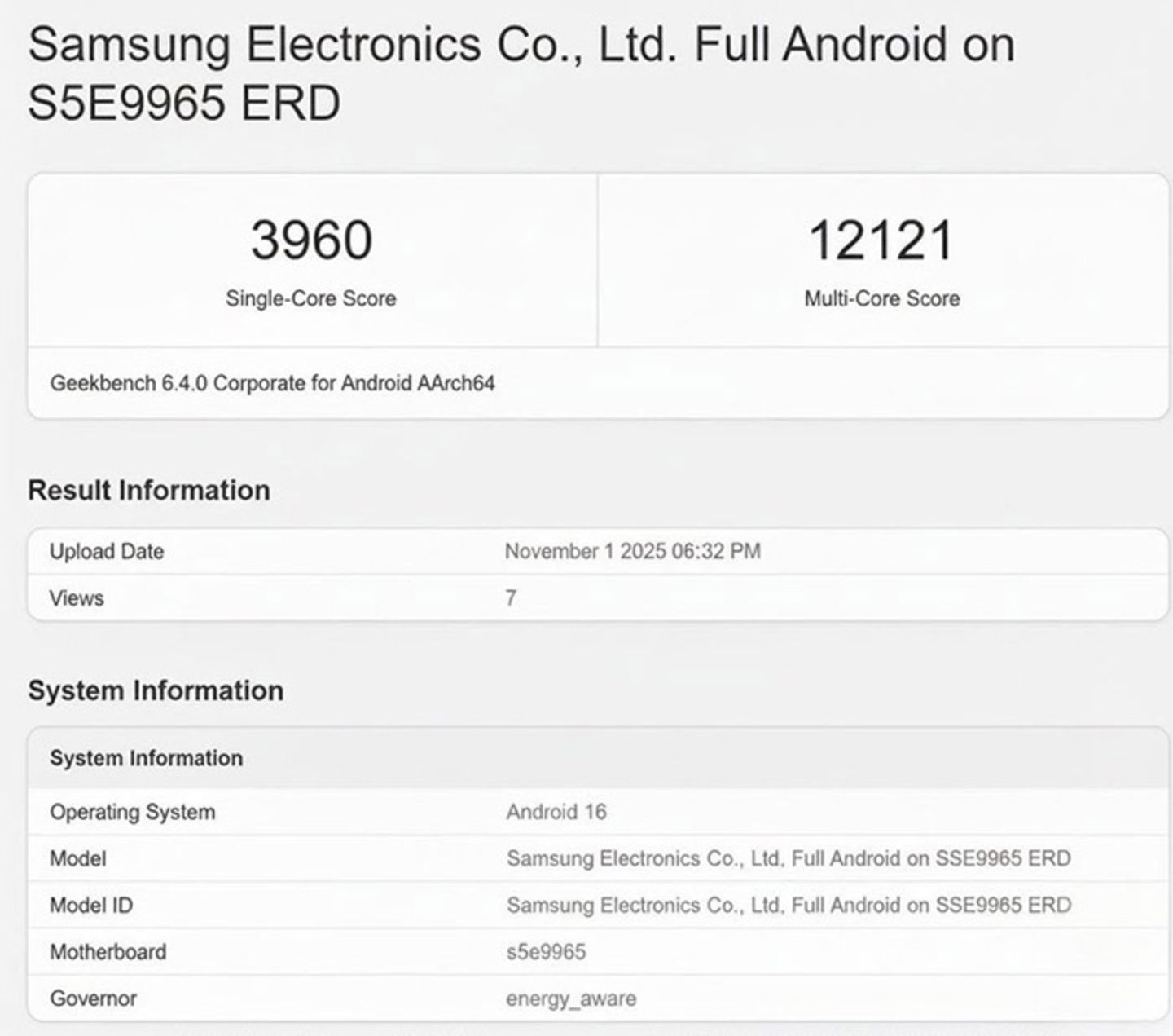 Exynos 2600 resultados benchmark octubre 2025