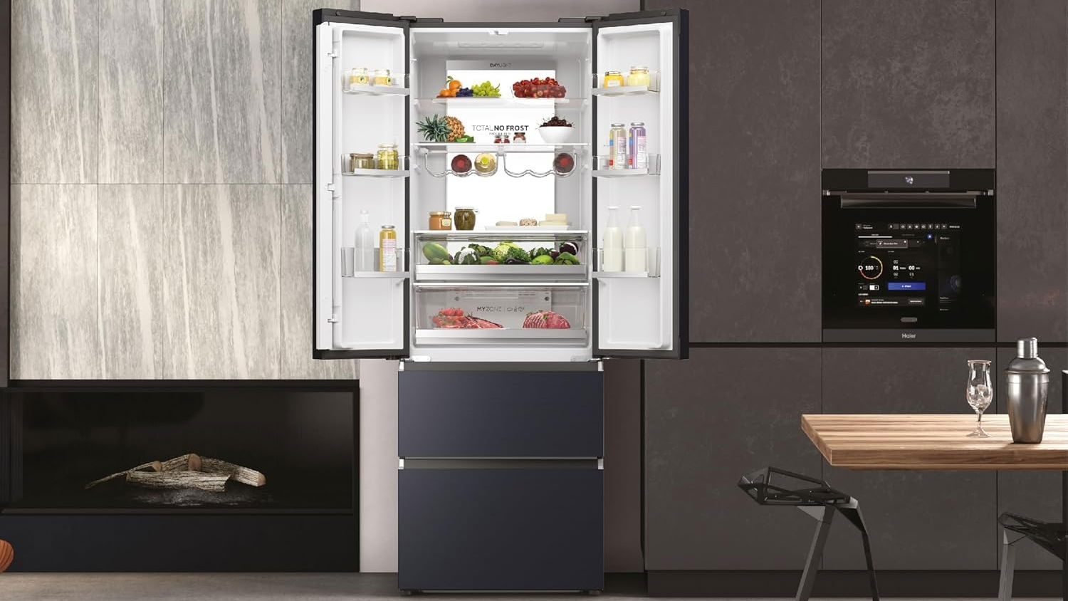 Haier FD 70 Series 7 HFW7720ENMB abierto