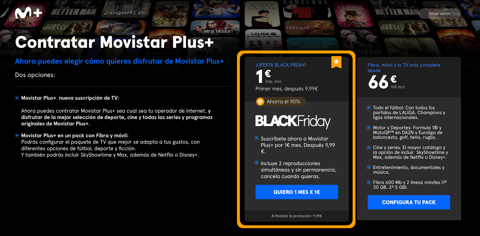 Oferta Black Friday Movistar Plus+