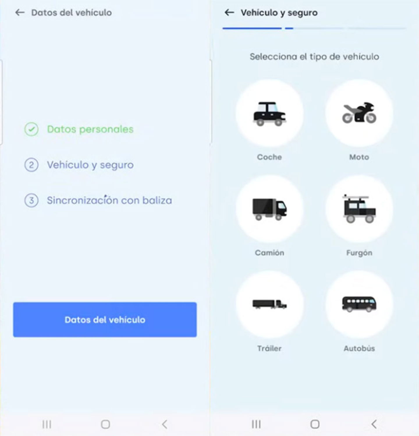 Paso 4 introduce la información del vehículo
