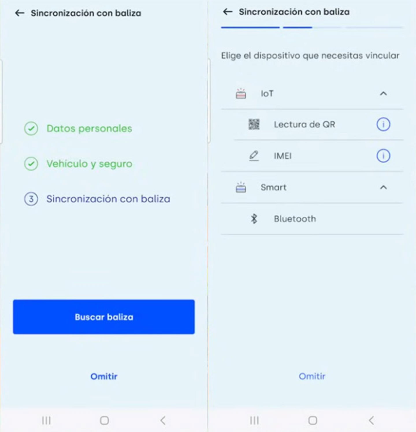 Paso 6 sincroniza la baliza con tu móvil