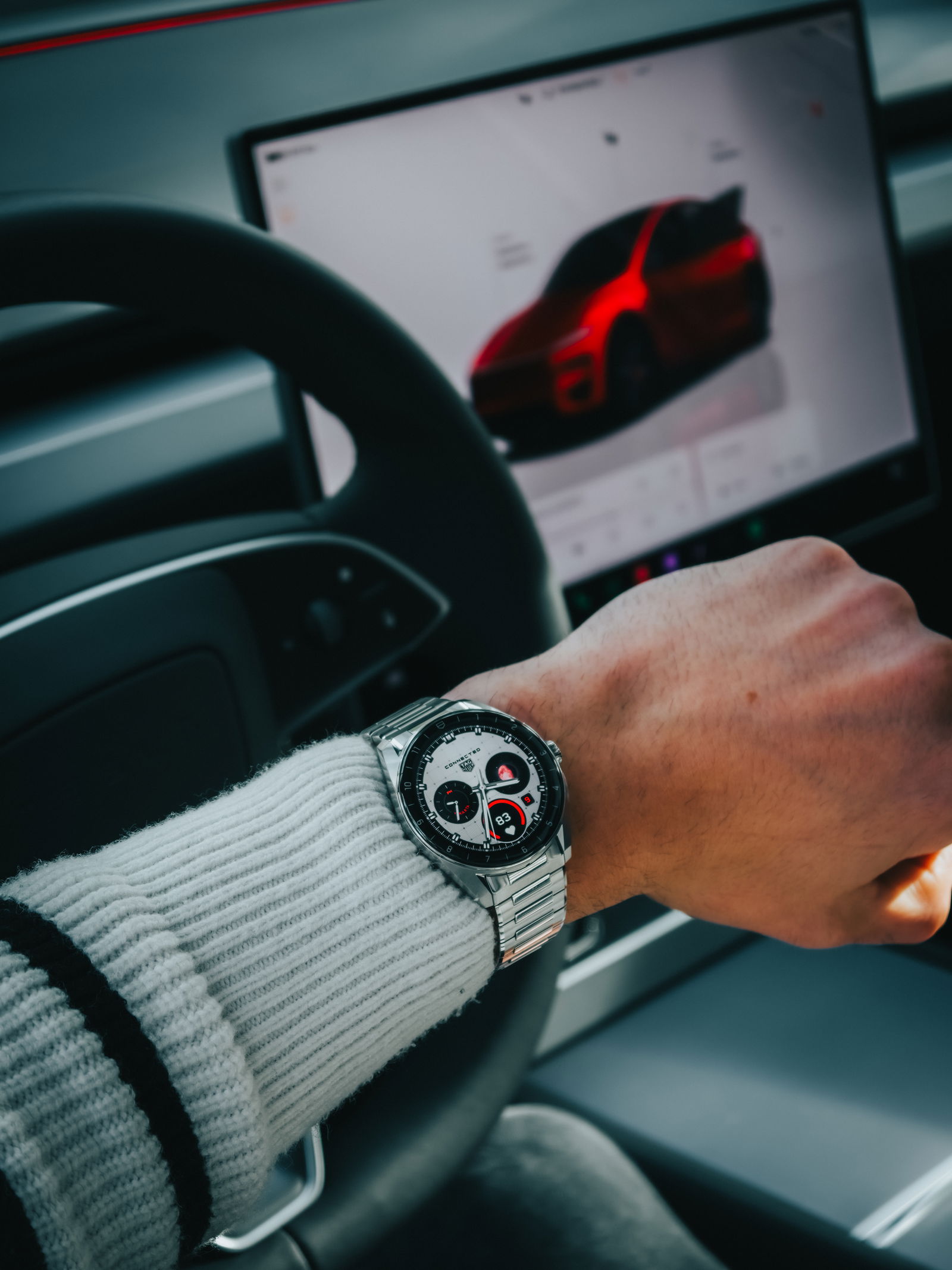 Primer plano del TAG Heuer Connected Calibre E5