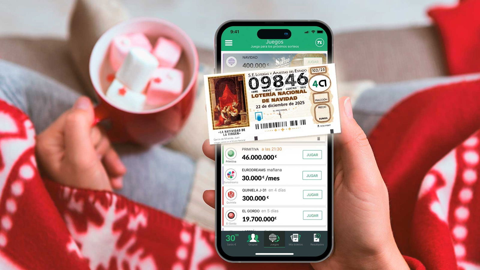 La mejor app para jugar la Lotería de Navidad ahora te regala participaciones: solo tienes que meter este código