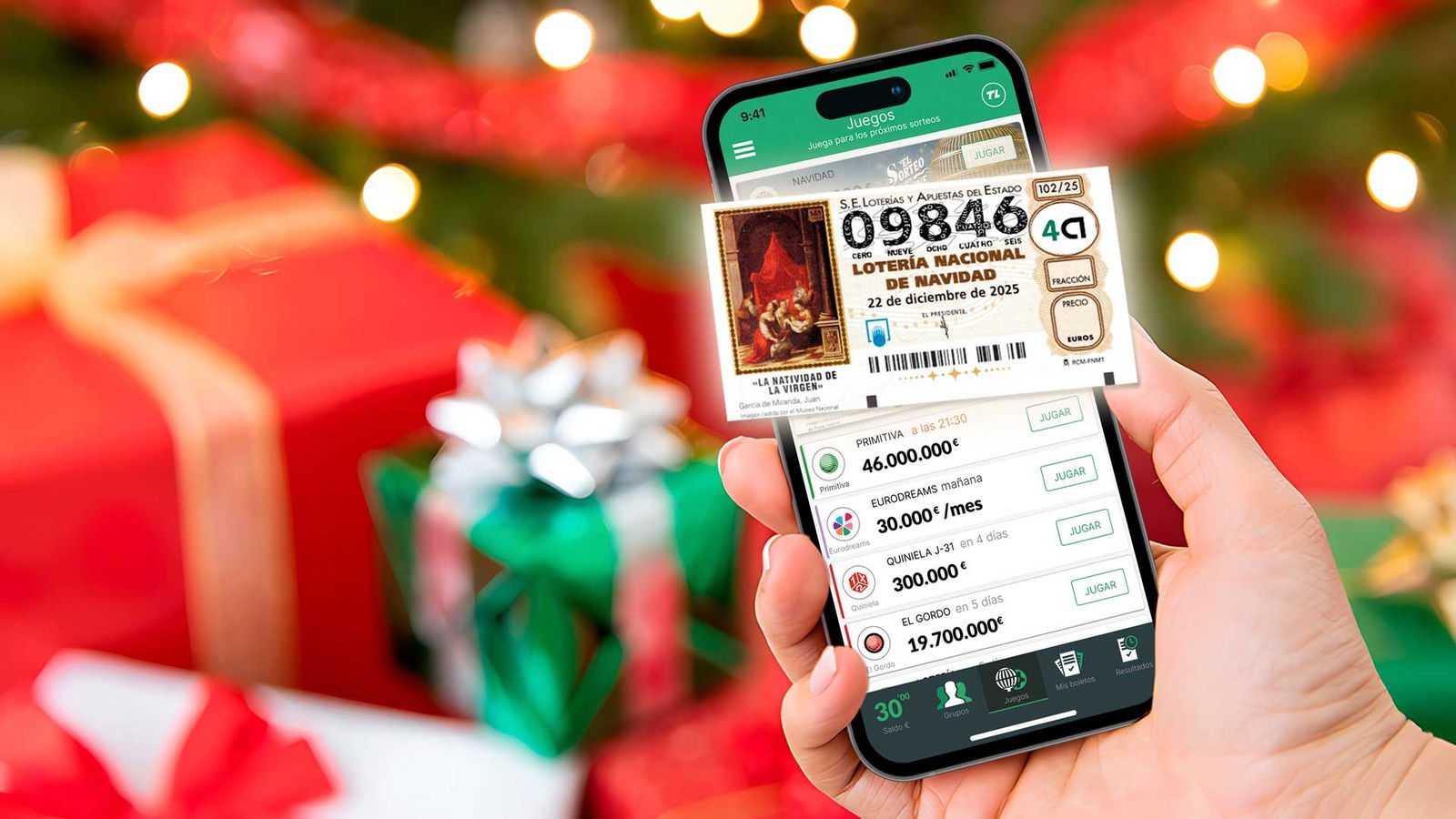 La mejor app para jugar la Lotería de Navidad ahora te regala participaciones: solo tienes que meter este código