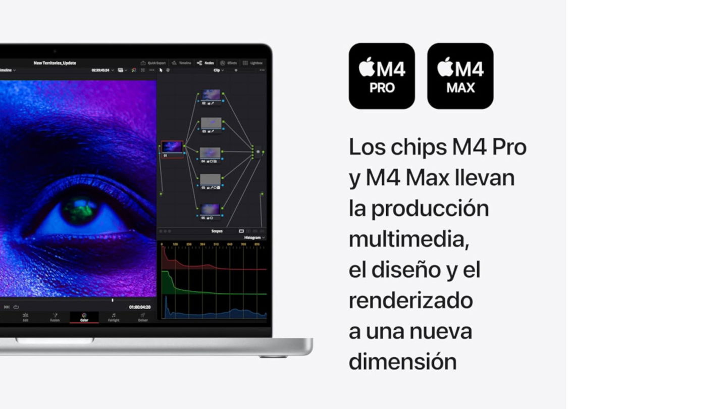 350 euros menos para el Apple MacBook Pro con chip M4 Max, pantalla Liquid Retina XDR de 16,2 pulgadas y 1TB de SSD
