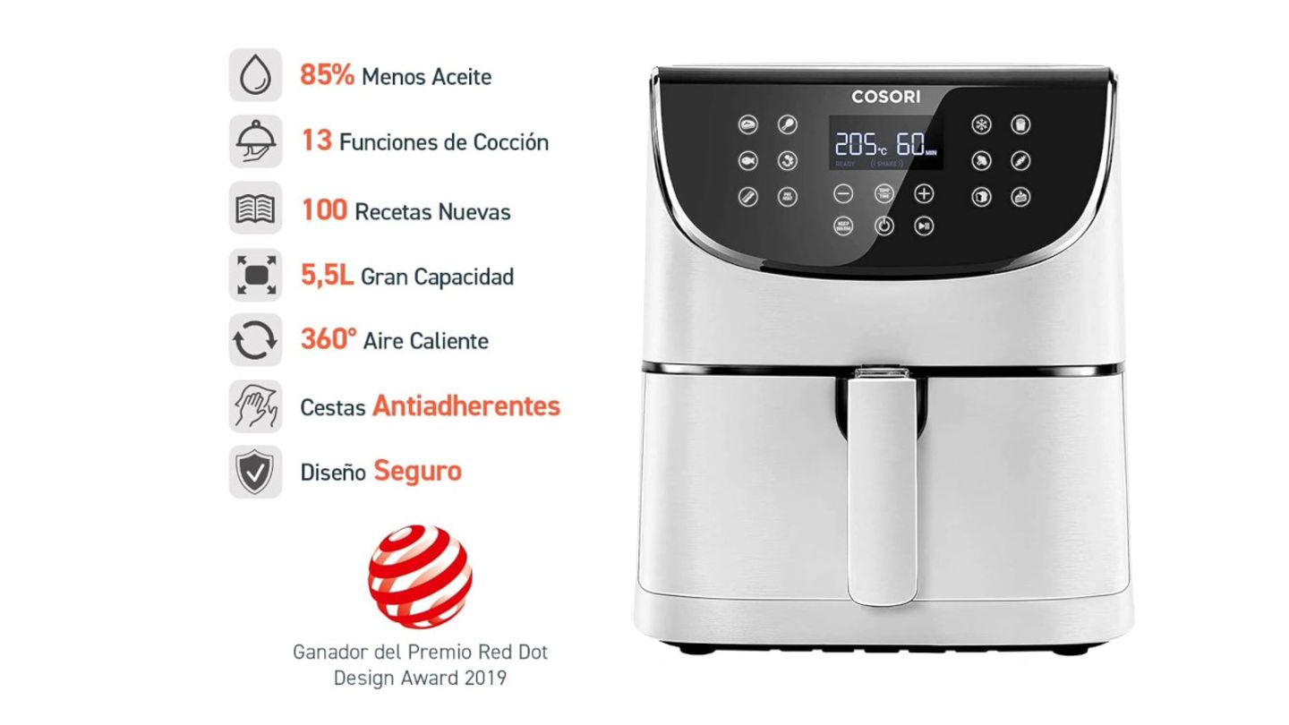 Quiero llenarte la cocina de 'cosas' útiles: ofertas en una cafetera Krups y en una freidora Cosori que merecen tu atención