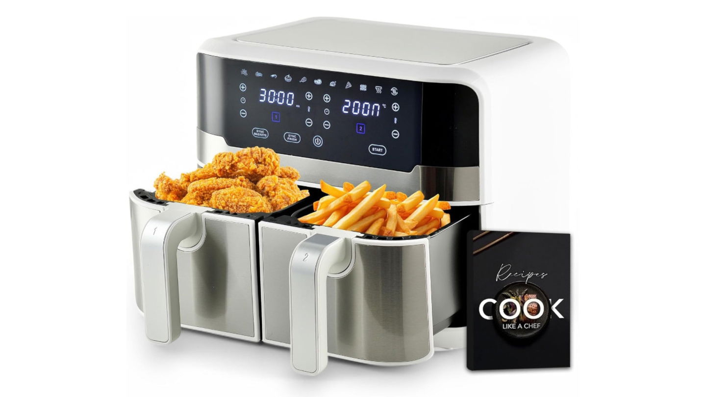 Esta freidora de aire, con dos cestas y capacidad de 9L, está tirada de precio y con envío gratis