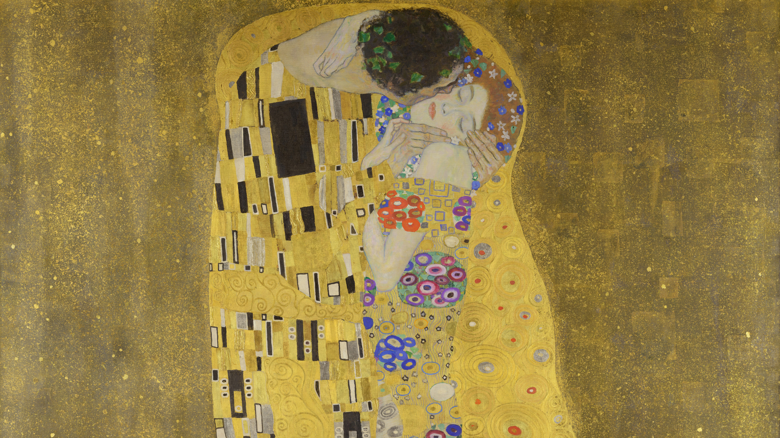 El beso (Gustav Klimt), la imagen reproducida por la tecnología desarrollada