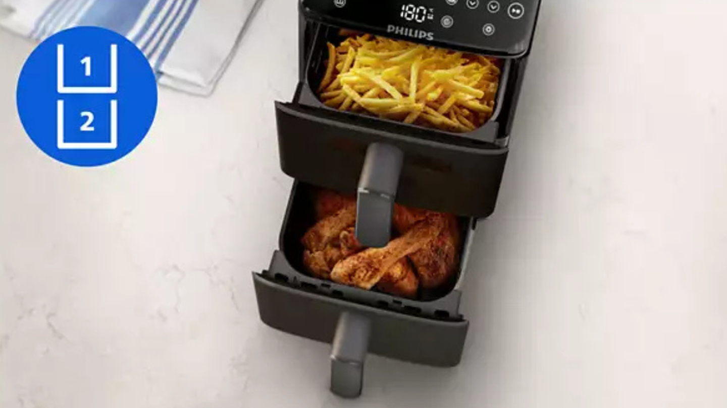 Dos pisos, 10 litros y cero estrés en la cocina: la airfryer pensada para quien quiere comer bien sin perder tiempo