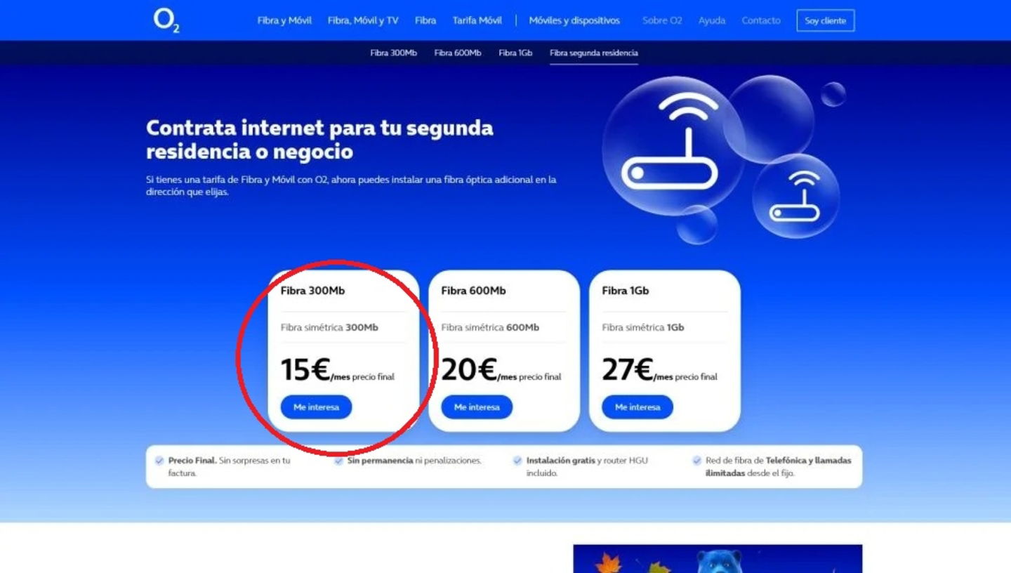 O2 nos devuelve sus tarifas de fibra más baratas y quizás más interesantes: aquí os traemos todos los detalles