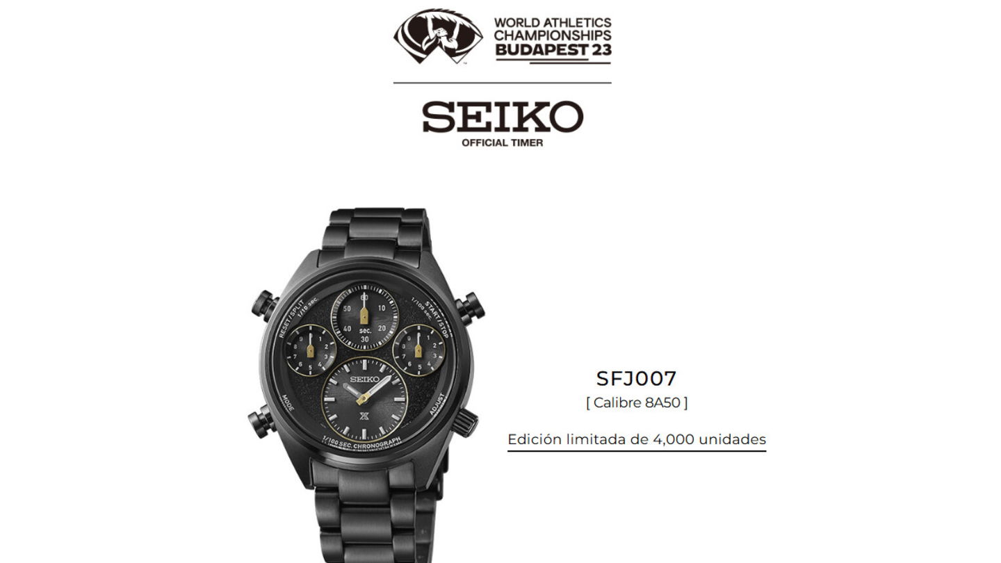 Este Seiko, edición limitada del Mundial de Atletismo de Budapest, baja por sorpresa a la mitad en una oferta histórica