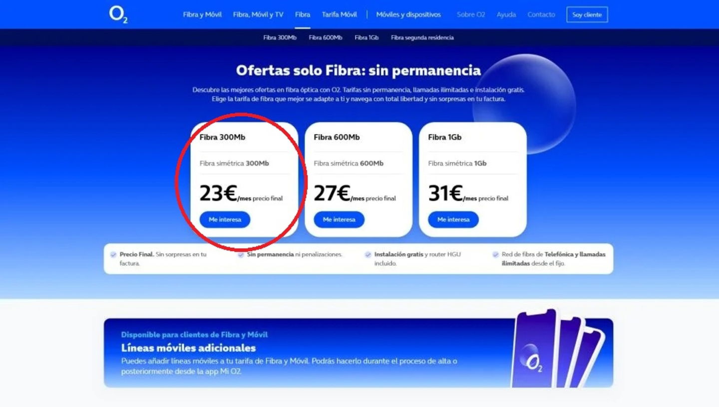 O2 nos devuelve sus tarifas de fibra más baratas y quizás más interesantes: aquí os traemos todos los detalles