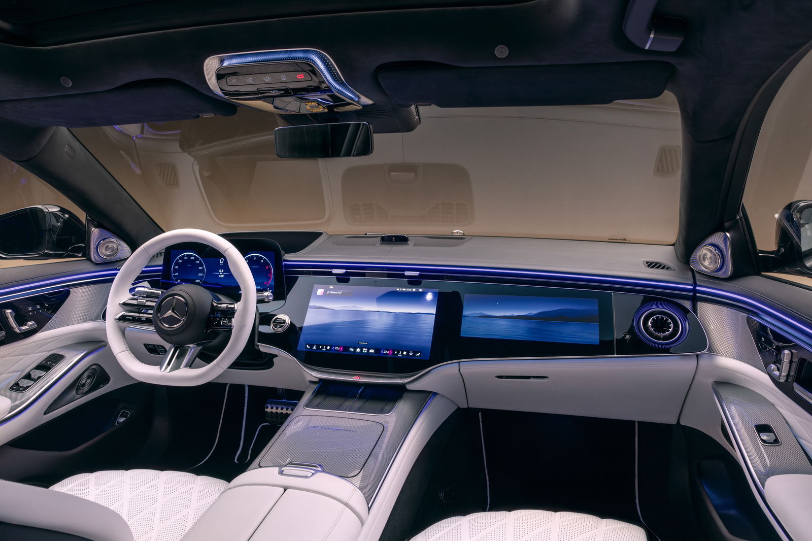 Interior y pantallas del Mercedes-Benz Clase S 2026