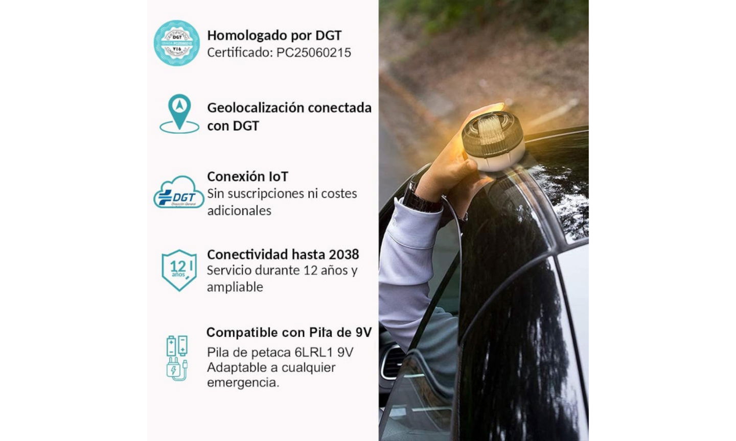 Ahórrate 80 euros de multa eligiendo la baliza V16 correcta (y muy barata): homologada con conexión DGT 3.0