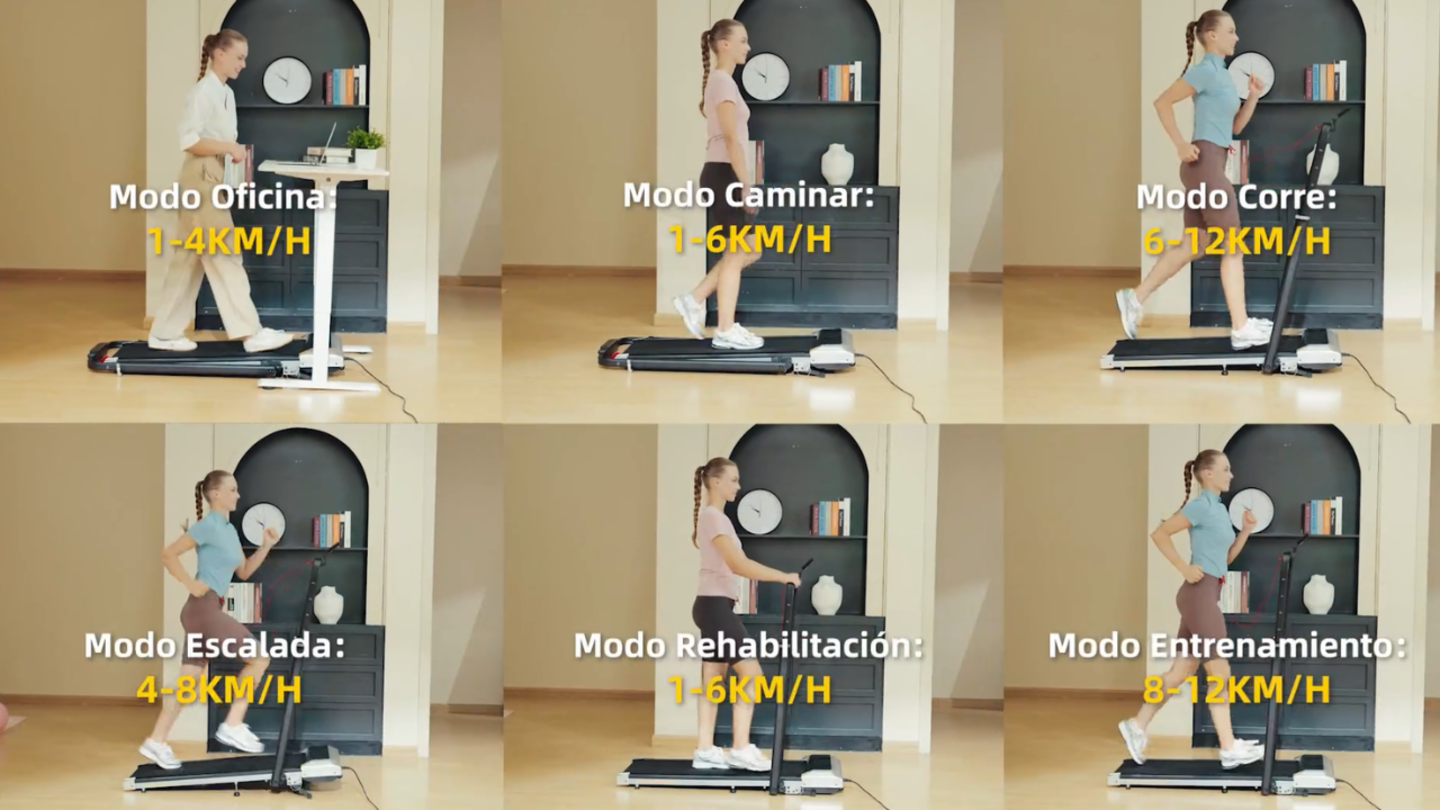 Vuelve a tu rutina y activa tu cuerpo este año con la Cinta de Correr Plegable, 115 cm : modos ajustables, hasta 12 km/h y 3 niveles de inclinación