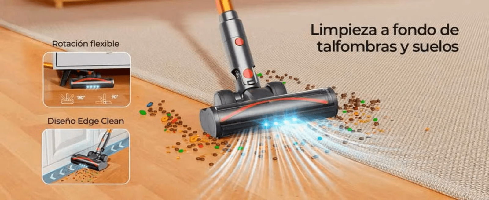 Este aspirador escoba puede ayudarte a limpiar el piso de casa de toda suciedad y hasta del pelo de tus mascotas